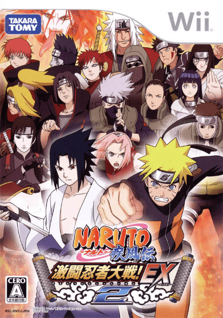 Naruto Shippuden: Gekitou Ninja Taisen EX box art for Wii